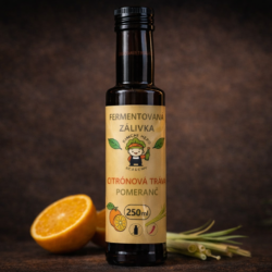 Fermentovaná zálivka : citrónová tráva & pomeranč 250ml